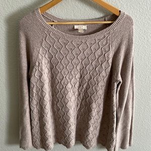 LOFT long sleeve open crochet sweater